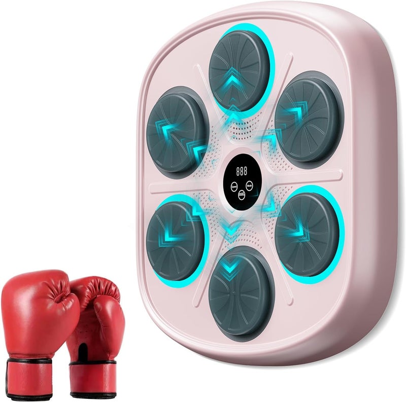 OurStarry Store 2025 New Model Smart Music Boxing Machine for Adults and Kids, Training Machine with LED Electronic Wall Mounted, Home Indoor Workout Equipment with Premium Boxing Gloves - Image 1